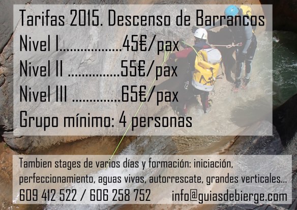 Tarifas Barrancos 2015